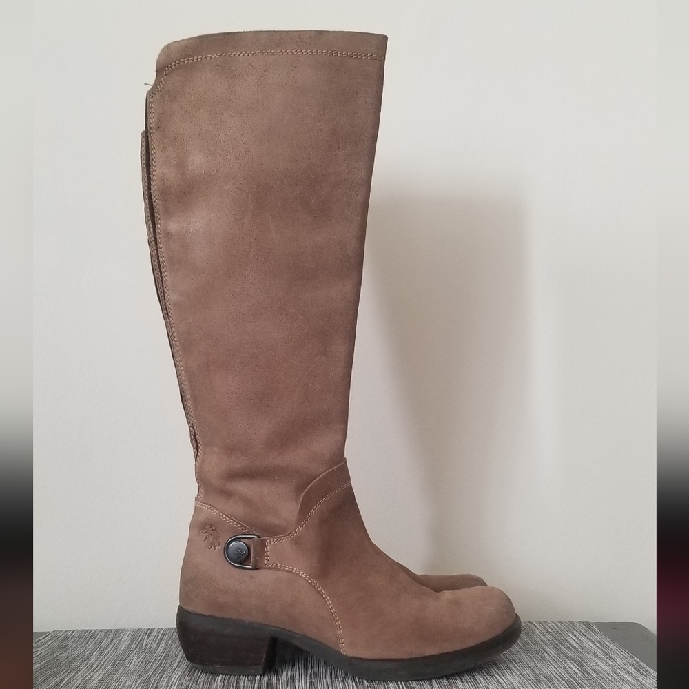 Tall taupe boots